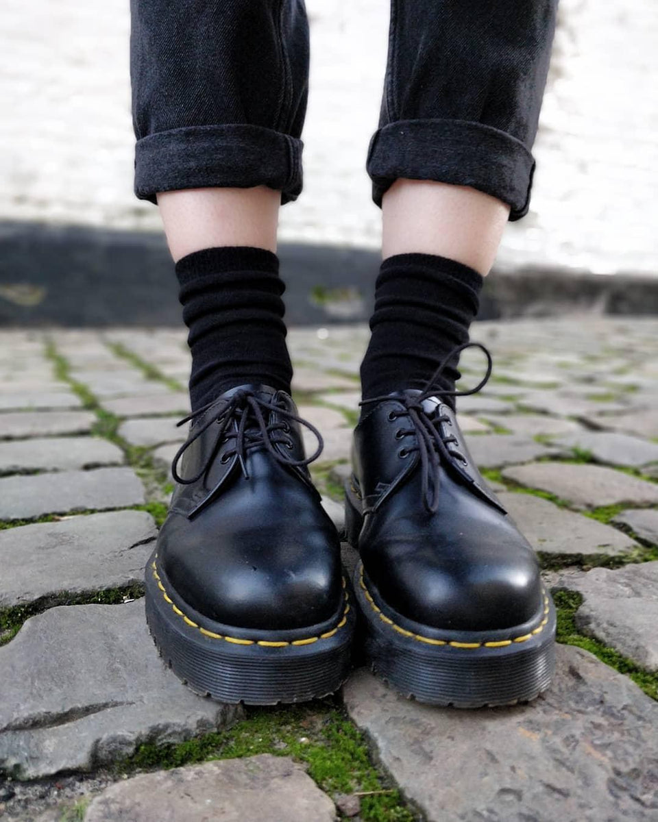 DR MARTENS 1461 Quad Polished Smooth Black