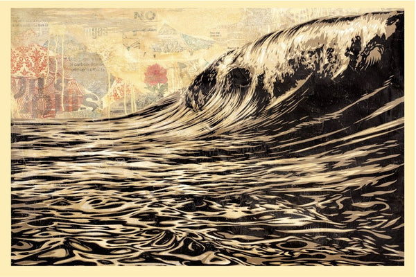 DARK WAVE Litografía Offset Firmada por Shepard Fairey