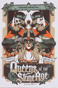Queens of the Stone Age Sao Paulo 2014 Wes Art Studio Gig Poster