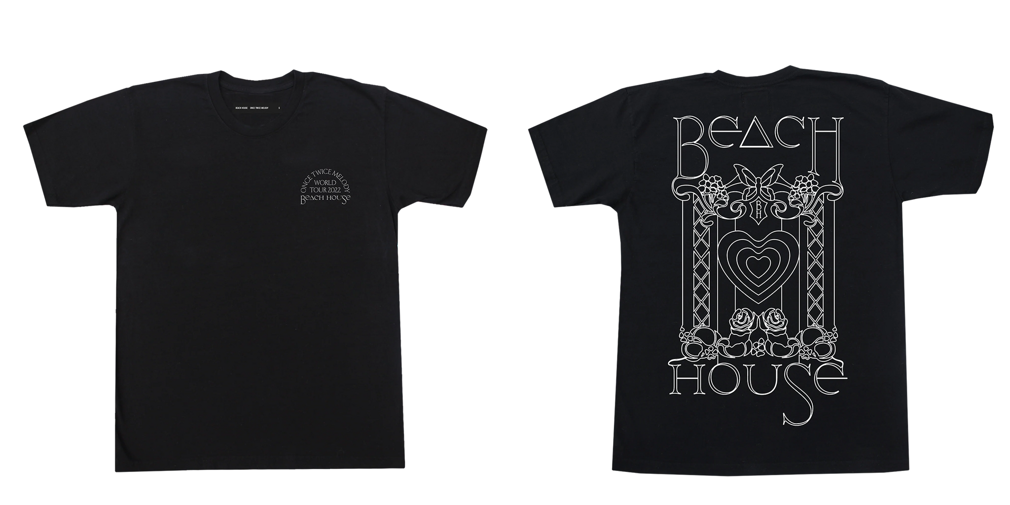 Merch Oficial BEACH HOUSE / Stained Glass Tour Black T-Shirt
